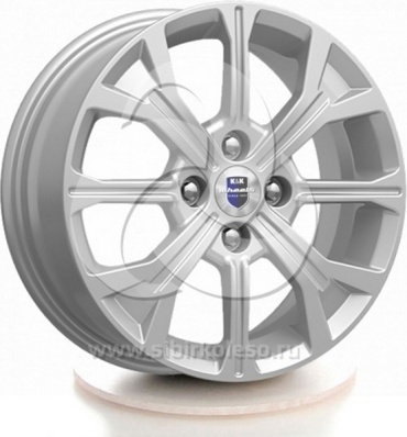 K&K КС945 Сильвер 54.1 6x15/4x100 D54.1 ET46 4 диска черный, серебристый, графит