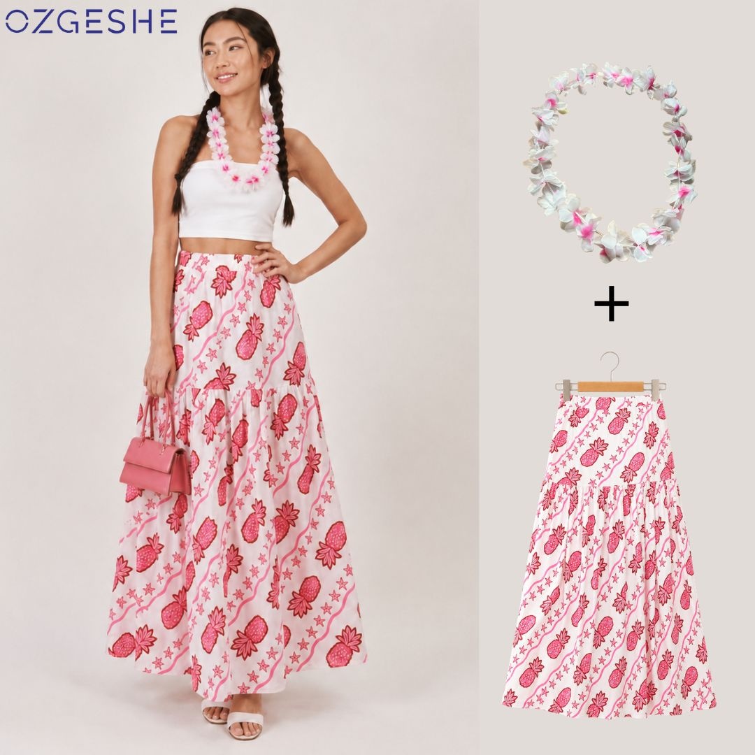 Юбка OZGESHE белый, розовый