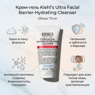 Kiehls Ultra Facial Barrier-Hydrating Cleanser крем-гель 75 мл