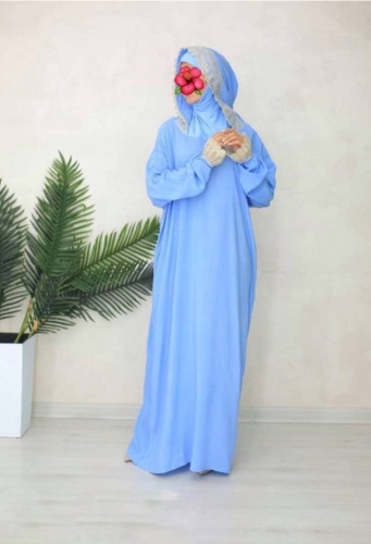 Намазник Muslima style белый, голубой