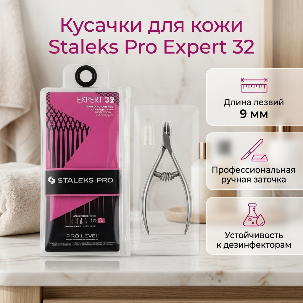 Staleks кусачки-щипчики Expert 32 9 двойная 1 шт