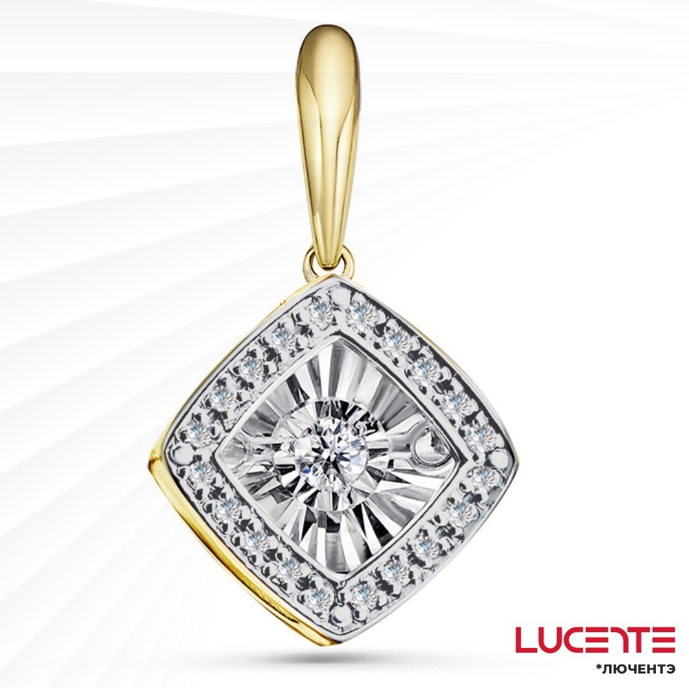 Подвеска Lucente Бриллианты Якутии PEN-LU-585-87325841 вес 1.247 г золото, бриллиант