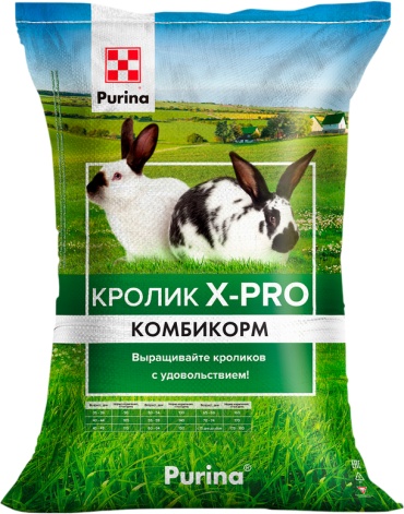 Purina Кролик X-PRO полнорационный комбикорм 25 кг