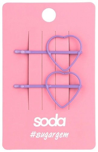 Soda заколка 2 шт, фиолетовый