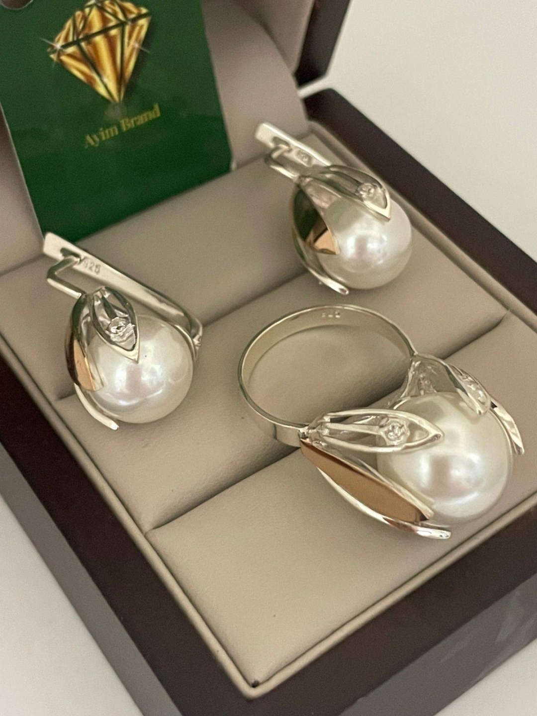 Ayim Brand 789504709 вес 11.9 г серебро, жемчуг