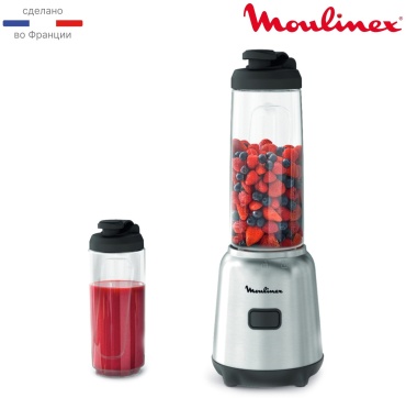 Блендер стационарный Moulinex LM15FD10 черный, серебристый