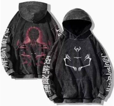 Худи SHOPITO Магическая Битва, Jujutsu Kaisen черный, бледно-розовый