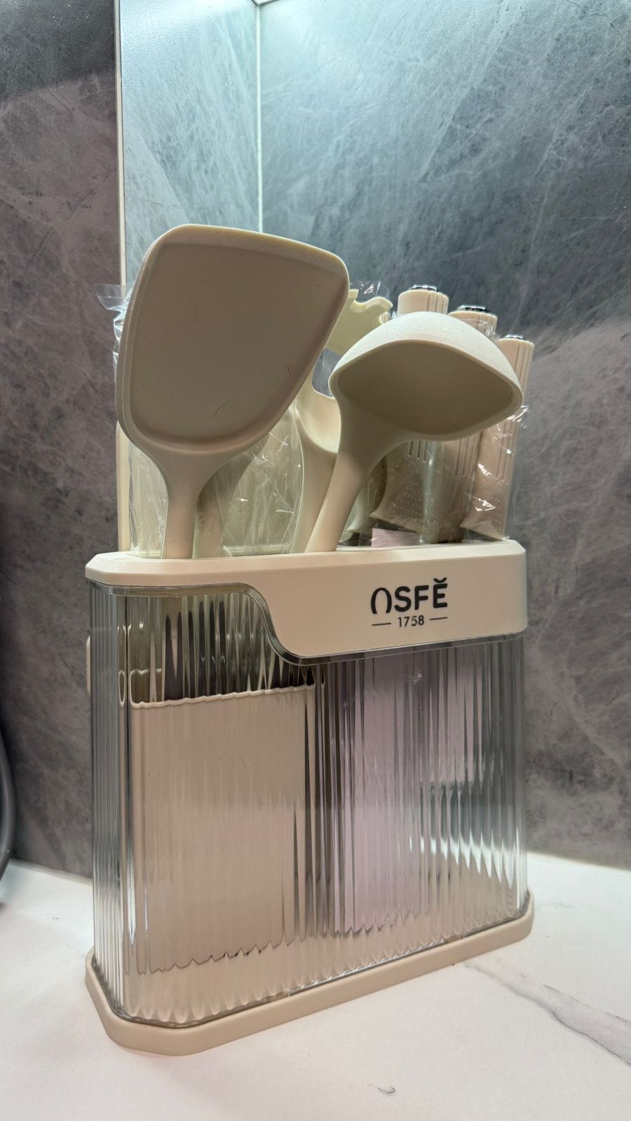 Набор кухонных инструментов OSFE пластик, силикон, 12 шт