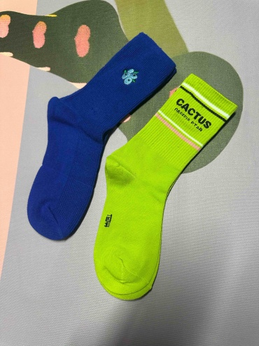 Носки 2 пары синий, салатовый 36-41