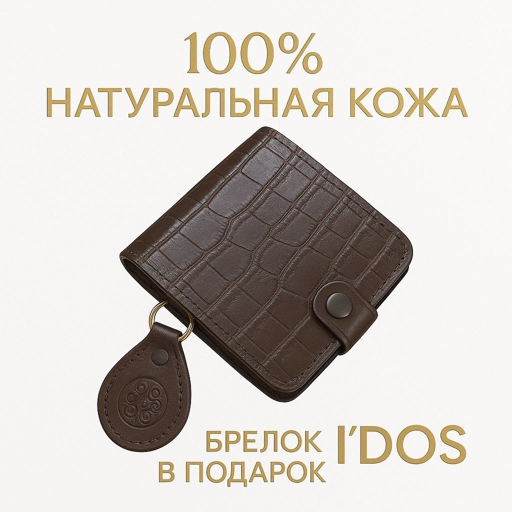 Портмоне I’DOS натуральная кожа коричневый