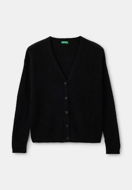 Кардиган UNITED COLORS OF BENETTON черный