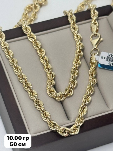 Sandu gold 5862514 длина 50 см, вес 10 г золото, плетение кордовое