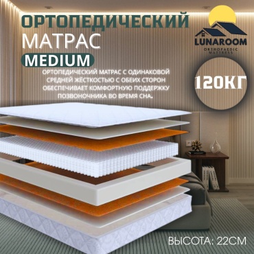 Матрас LUNAROOM MEDIUM, 95x180x22 см