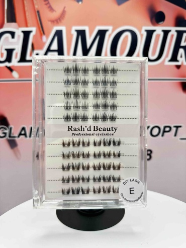 Rash Beauty ленточные 5D C, C+, LB 0.03 мм черный mix 5-15 мм
