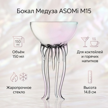 Бокал ASOMi 150 мл, стекло, 1 шт