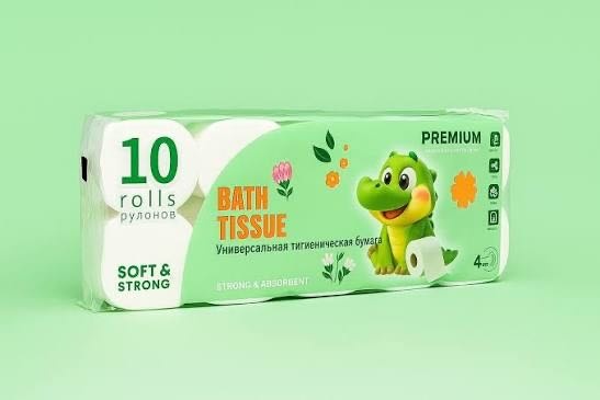 BAFURI туалетная бумага 5-слойный 10 шт, первичная целлюлоза