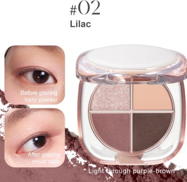 JUDYDOLL тени кремовые GLAZED 4-COLORS EYESHADOW PALETTE #02