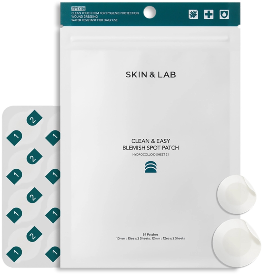 Патчи SKIN&LAB точечные Clean&Easy Blemish Spot Patch Точечные Патчи Против Воспалений 54шт противовоспалительные 54 шт