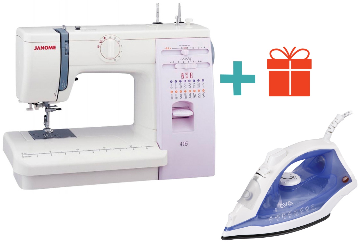 Швейная машина Janome 415 белый + подарок