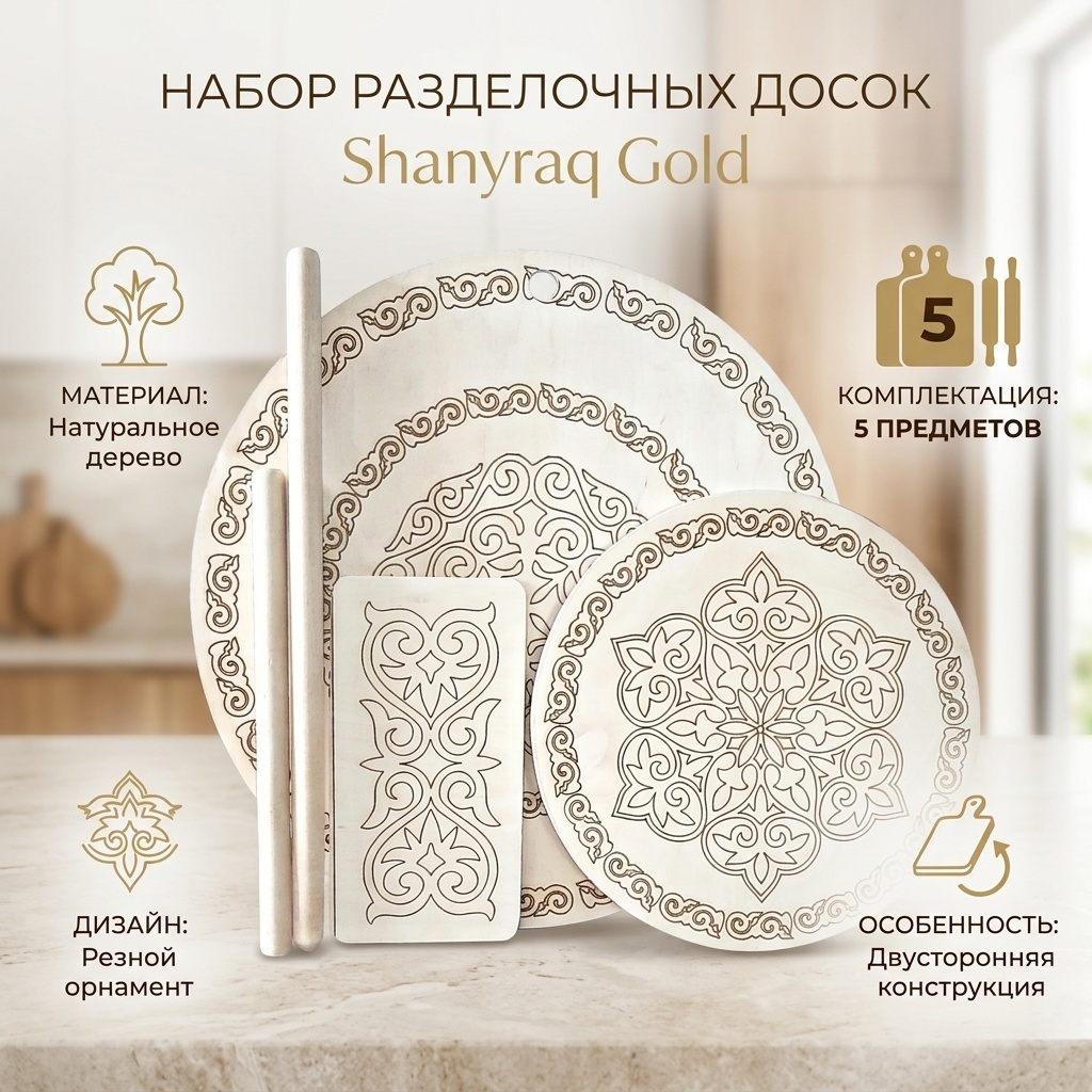 Shanyraq Gold набор разделочных досок Shanyraqgold5 3 шт