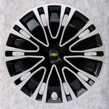 Chevrolet колпак 15 серебристый, черный 4 шт для легкового автомобиля