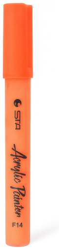Маркер F14, 1 шт, 2 мм, Fluorescent brilliant orange