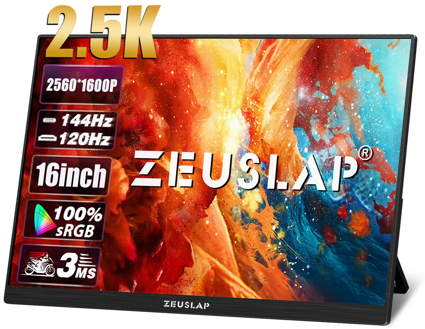 Монитор 16" ZEUSLAP Z16S черный