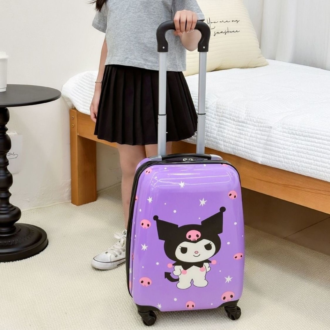 Чемодан Kuromi поликарбонат 20 л мультиколор, сиреневый