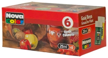 Гуашь Nova Color набор из 6 цветов