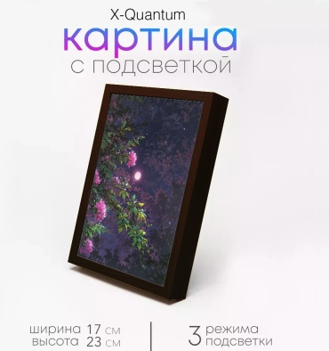 Quantum декоративный светильник настенный Интерьерный Komorebi Dreams 3D LED, теплый белый, холодный белый, синий