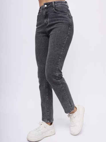 Джинсы джинсы-мом Denim серый