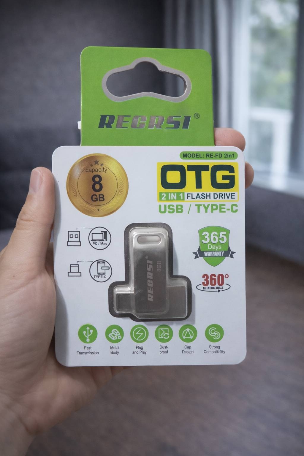Карта памяти Recrsi Compact Flash RE-FD 2in1 8 Гб