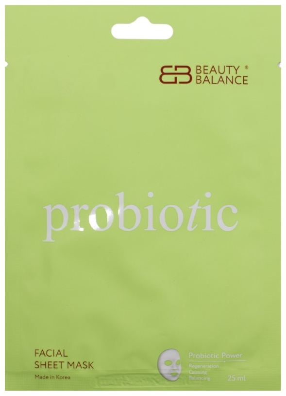 Маска для лица Beauty Balance тканевая Probiotic Facial Sheet Mask Пробиотик 1 шт