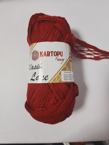Моток Kartopu Klasik Lace 132 - красный 38 м 100 г