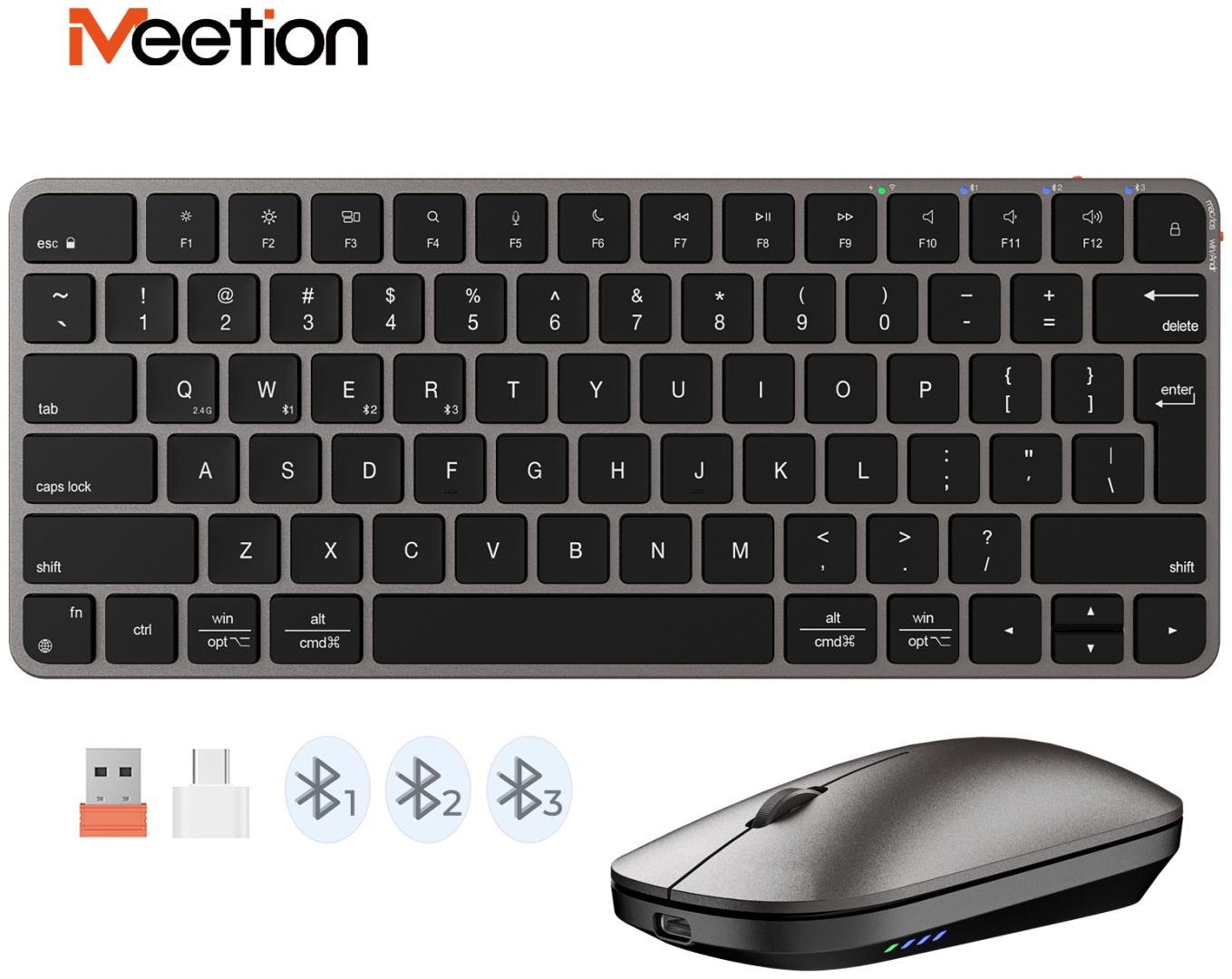 Клавиатура MeeTion C210 серый