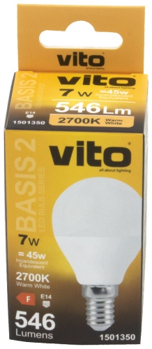 VITO 7W E14, светодиодная, теплый белый