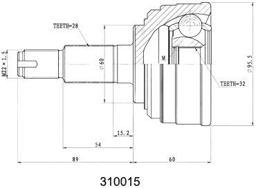 INKO шрус наружный 310015