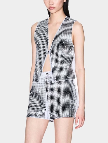 Юбка-шорты Armani Exchange серебристый