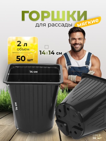 Горшок для рассады 50 шт, пластик