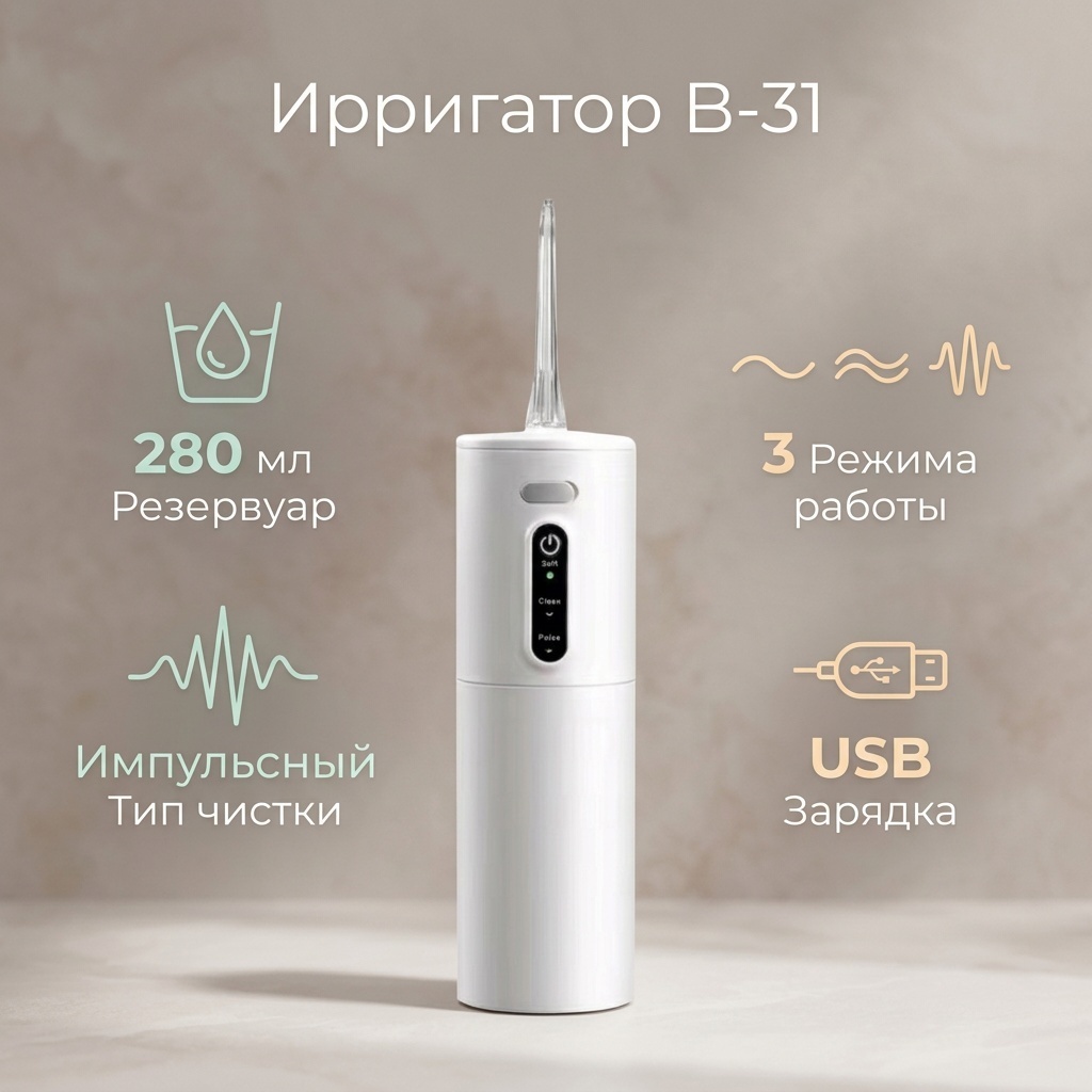 Ирригатор B-31 импульсный, портативный