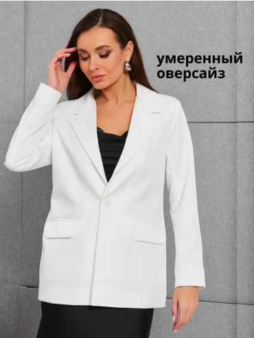 Пиджак прямой ZAMZAGUL белый