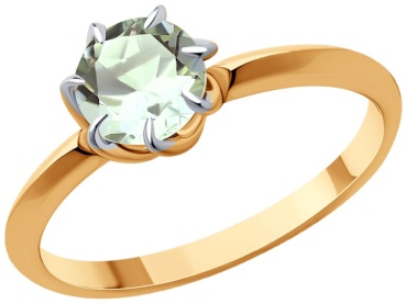 Diamant 5875649 размер 16.5 вес 1.7949 г золото, празиолит