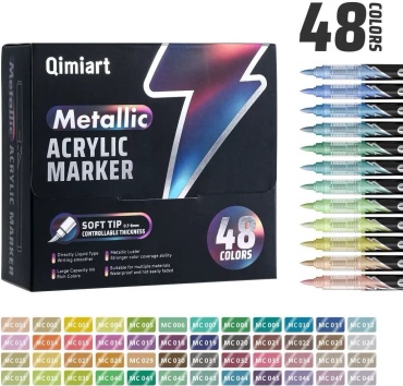 Маркер Languo Metallic M530-1, 48 шт, 1 мм, Разноцветные