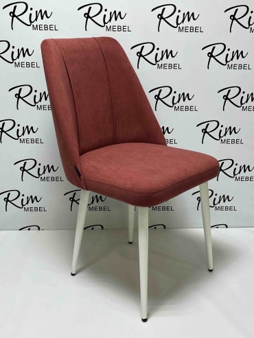 Стул Rim mebel Oskar, 88x48x48 см, белый, бордовый 1 шт.