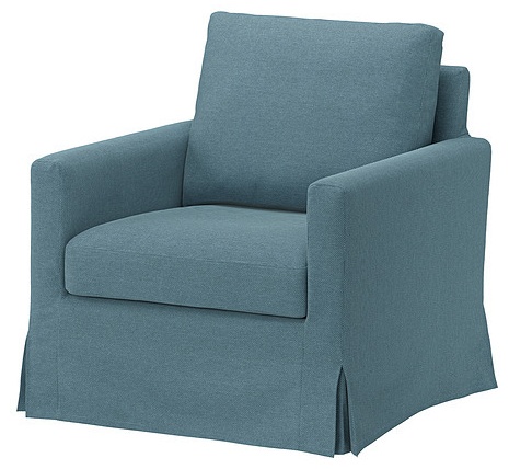 IKEA чехол для кресла SALTSJÖBADEN синий 57x37x4 см