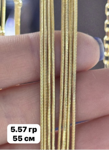Italian Gold Италия AlmazNI-Gold длина 55 см, вес 5.57 г золото, плетение питон