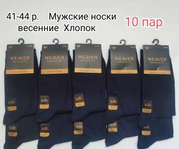 Носки WeaVer 10 пар синий 41-44