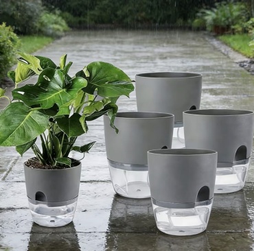 Plant горшок для фитильного полива (серый)