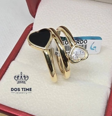 DOS TIME 480065431 размер 17 вес 4.8 г золото, фианит