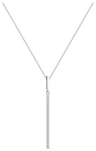 Колье Diamant 94-170-01594-2 длина 40.45 см вес 3.1 г серебро, фианит